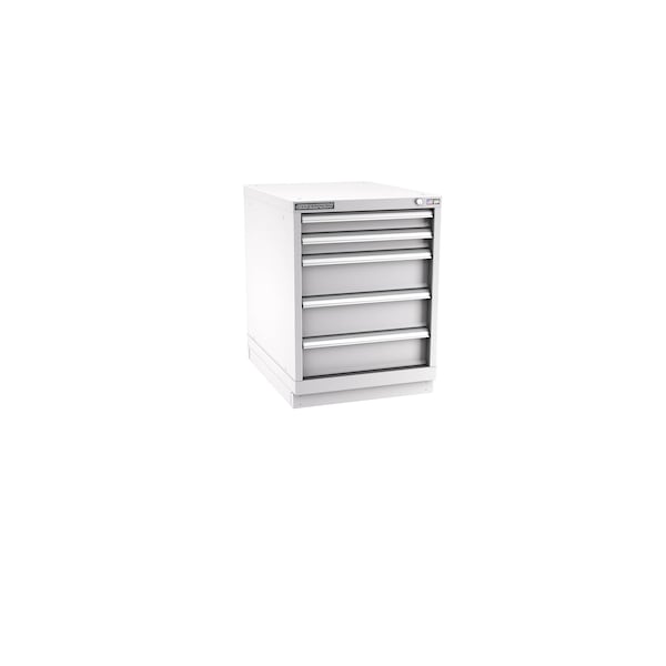 Champion Tool Storage Modular Tool Cabinet, 5 Drawer, Light Gray, Steel, 22 in W x 28-1/2 in D x 30 in H N12000501ILCFTB-LG - main
